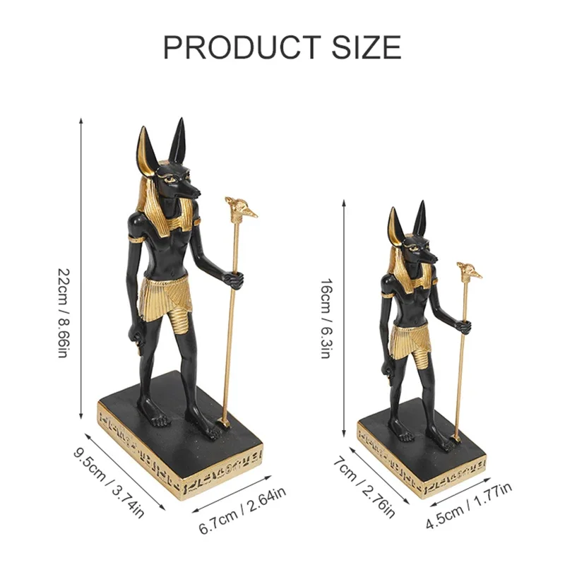 Anubis Resin Arts and Crafts Jackal Ornament Dog Pharaoh Pyramid Sculpture Egypt Travel Souvenir Home Decoration Gift