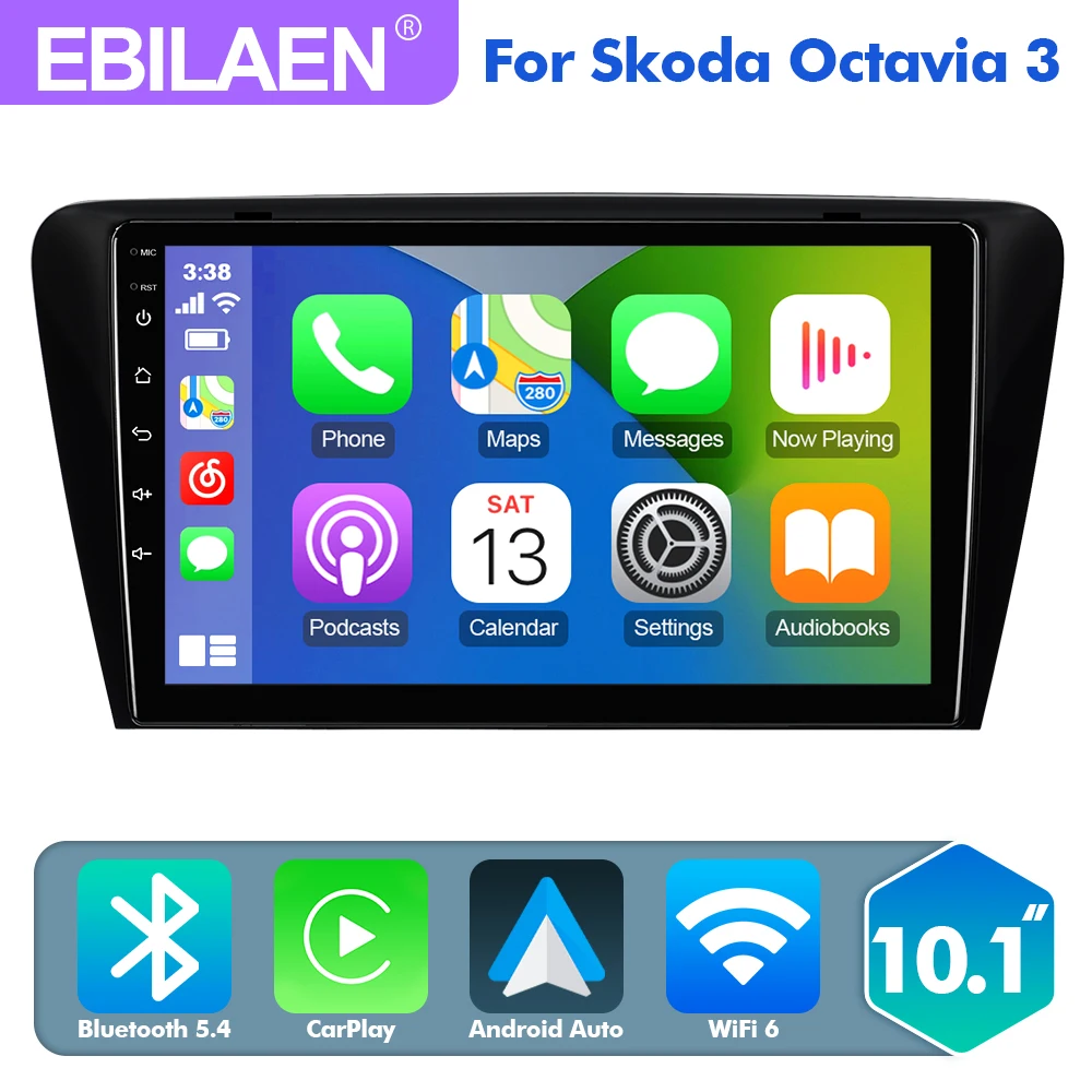 Android 13.0 Car Multimedia Player For Skoda Octavia A7 III 3 2014-2018 Autoradio Navigation Camera 4G WIFI Carplay Android Auto