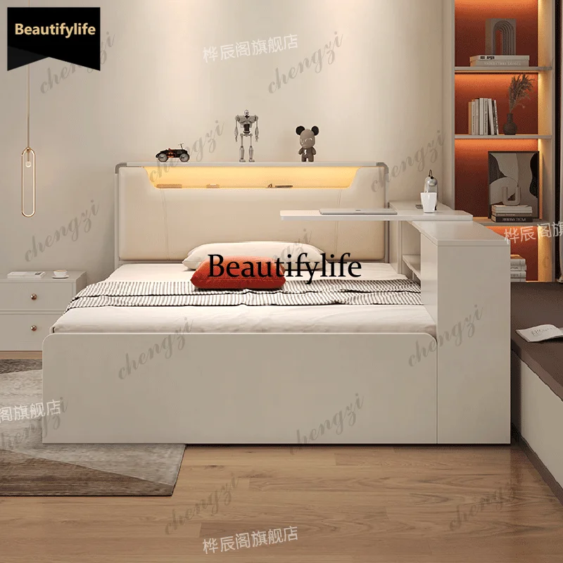 Q181 Stauraum-Design-Bett Schlafzimmer Luxus Bodenstehendes Holz-Mobilbett Prinzessinnen-Doppelbett Moderne Möbel
