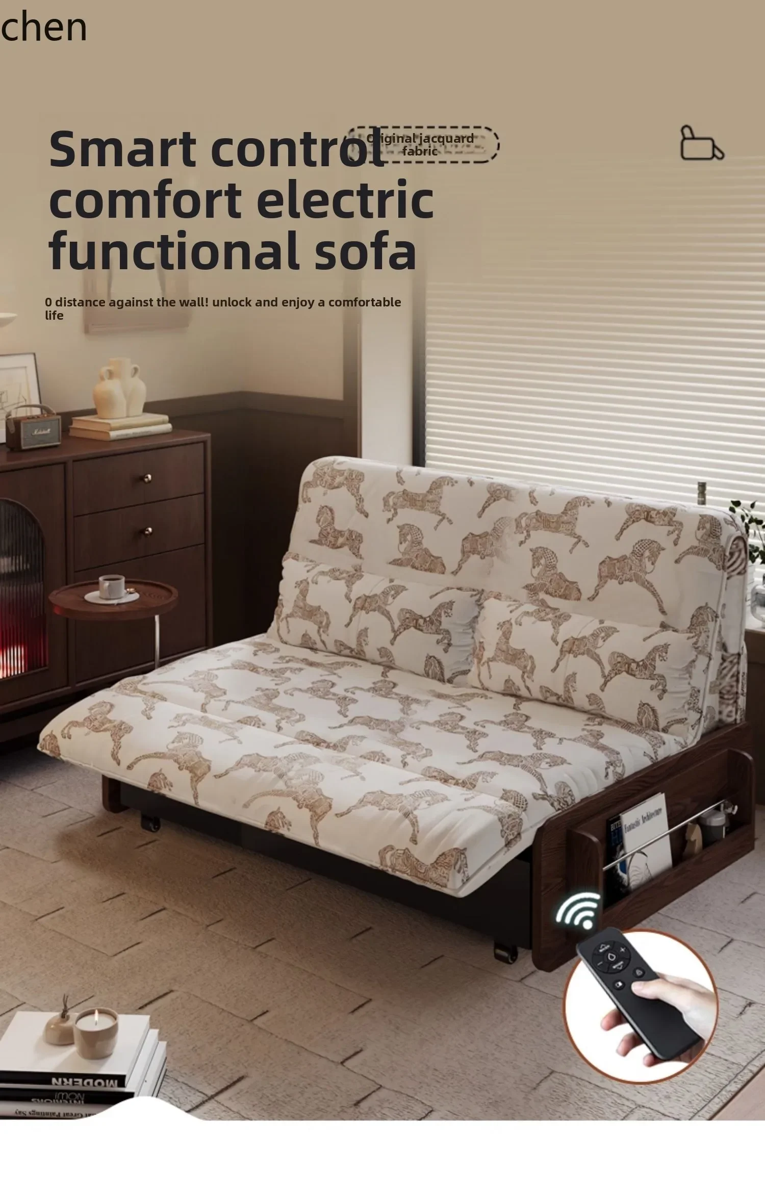 sofa bed multi-functional small apartment study retro telescopic bed folding dual-purpose Internet celebrity