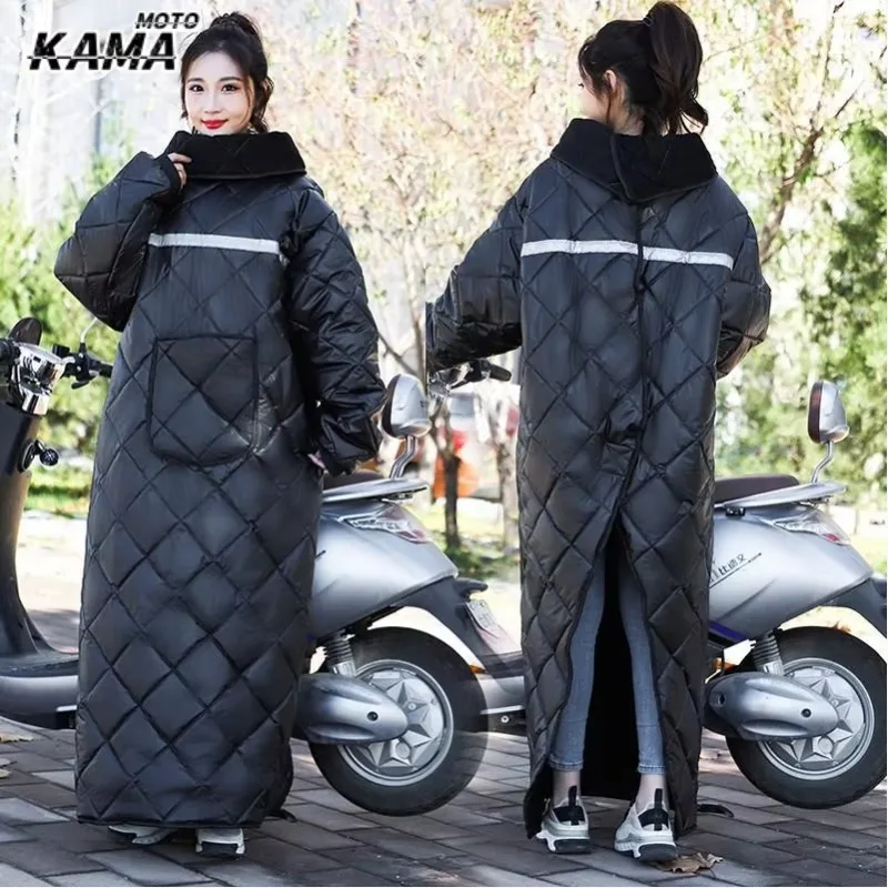 Scooter Leg Warm Cover Winter Padded Thickened Cycling Jersey With Reflective Stripes Moisture Protection Scooter Blanket Motorc
