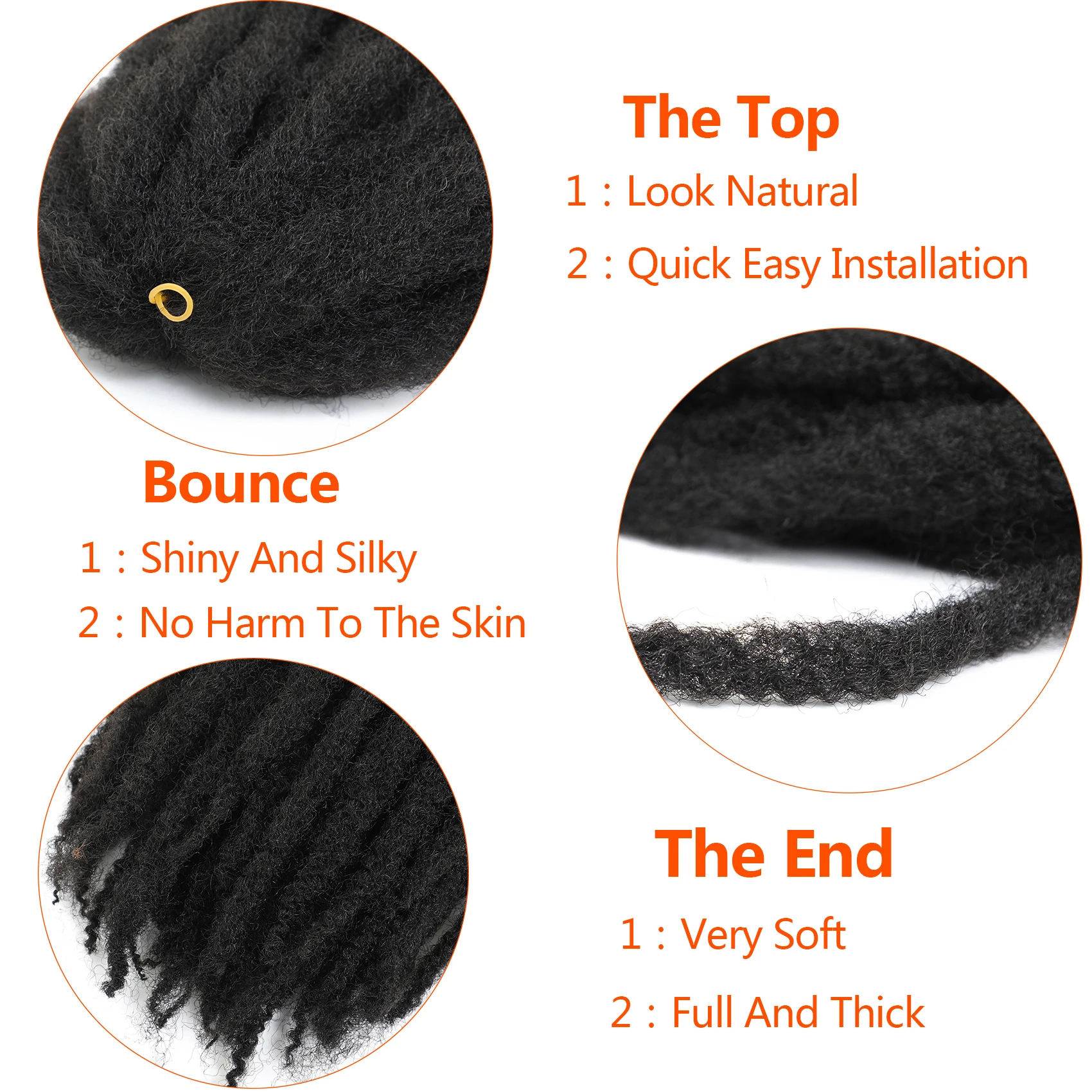 Marley Twist Braiding Hair Crochet Braids Long Afro Kinky Synthetic Kanekalon Fiber For Braiding Hair Extensions