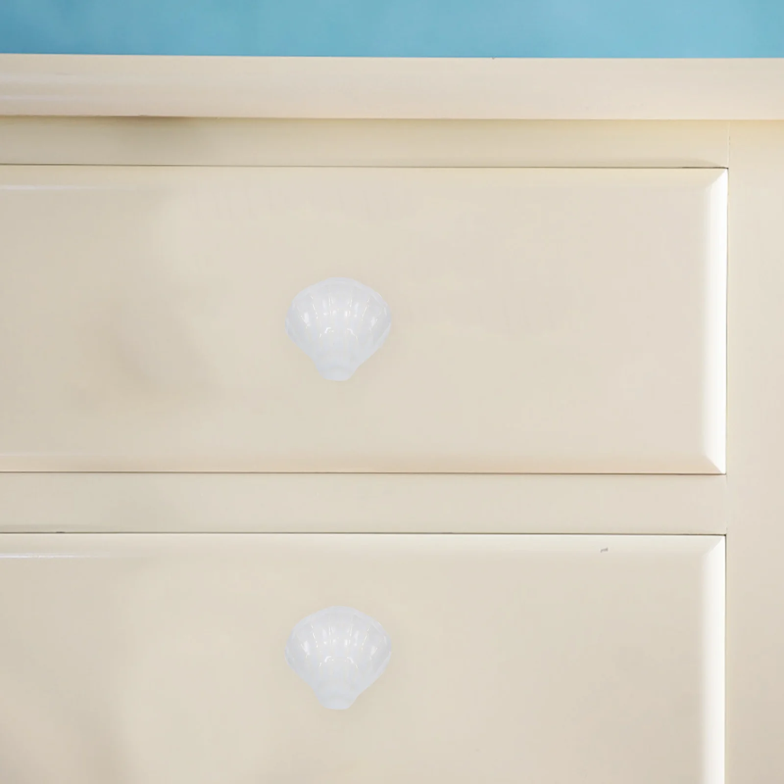 

4Pcs Cartoon Shell Cabinet Door Knobs Durable Ceramic Pull Handles Creative Drawer Cupboard Wardrobe Furniture Hardware Light