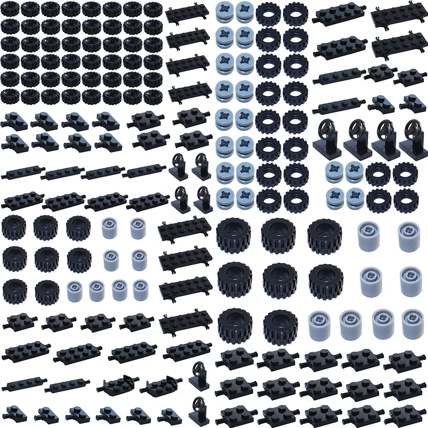 

MOC Tires Wheel Axle Plate Holder Axle with Pin 21445 4600 2926 30157 6157 4488 73081 3829 Building Blocks Bricks Cars Accessory