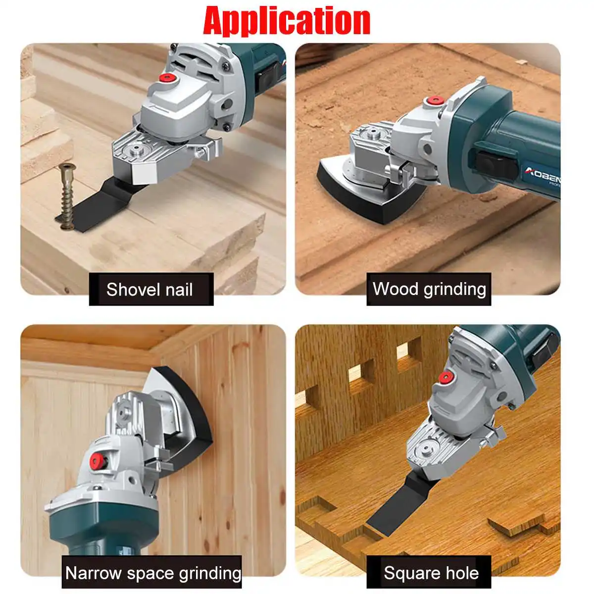 Imagem -04 - Angle Grinder Kit Ferramenta de Oscilação Adaptador de Cabeça Grupo Corte de Madeira Abra o Buraco Lixar Polimento Moedor Conversor Drillpro-m10