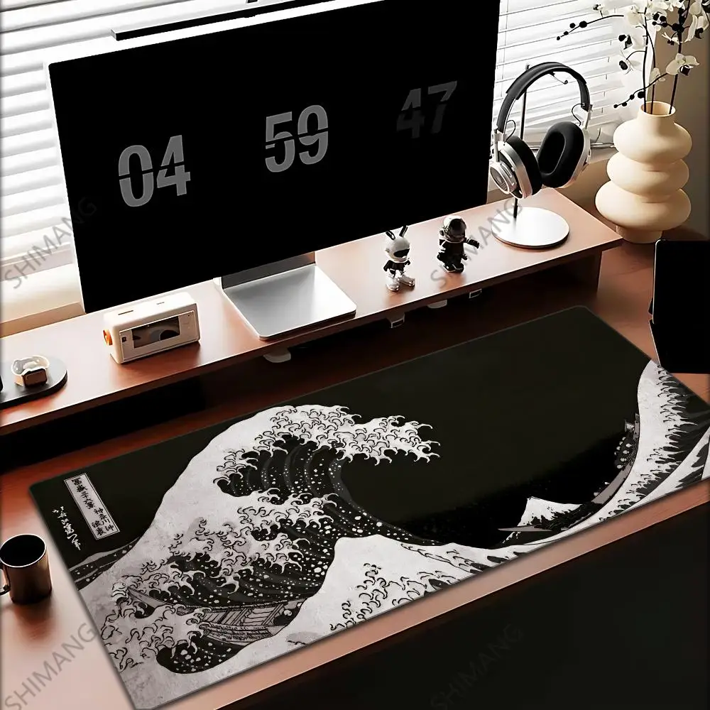 

Great Wave Mousepad Japanese Art Table Computer Laptop Gaming Mouse Pad Large Offices Carpet Accessories Desk Mat Game Mouse Mat