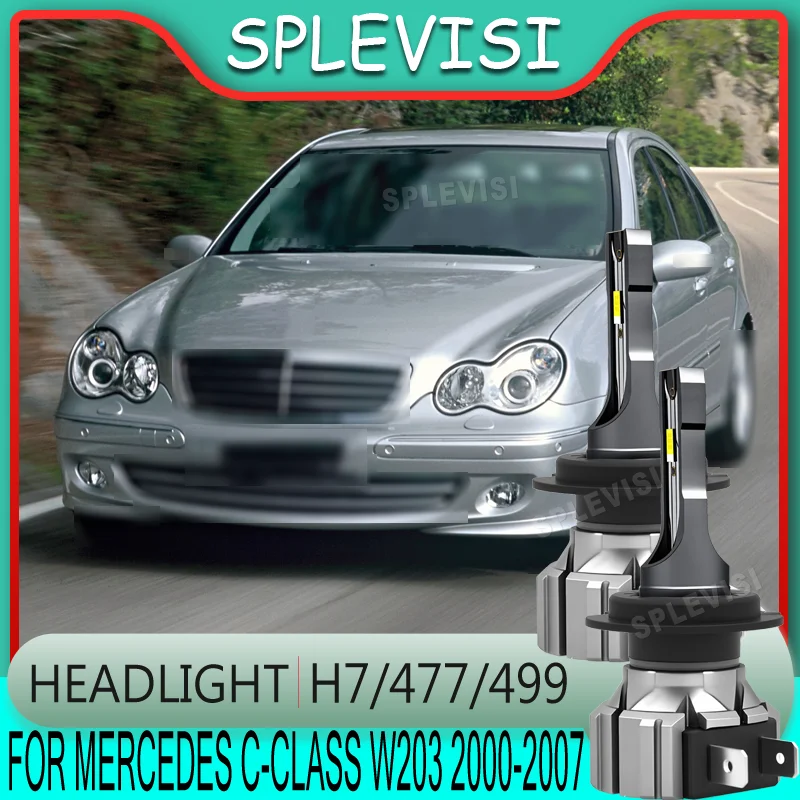 Effortless Setup Tool-Less Enhanced Night Visibility LED Headlight For Mercedes C-Class W203 2000 2002 2003 2004 2005 2006 2007
