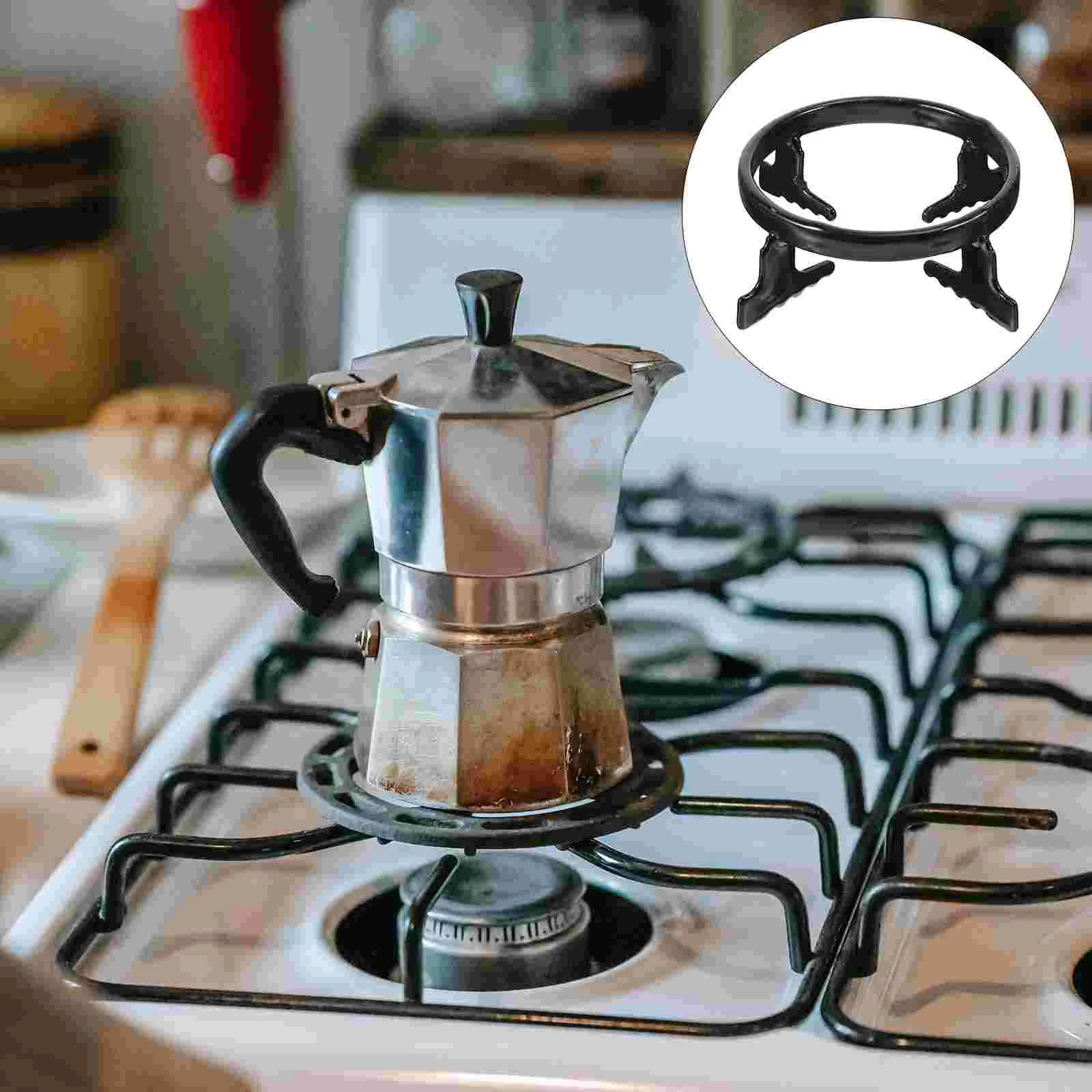 Pot Cage Gas Stove Ring Coffee Work on Reducer Iron Stand Hob Milk Holder