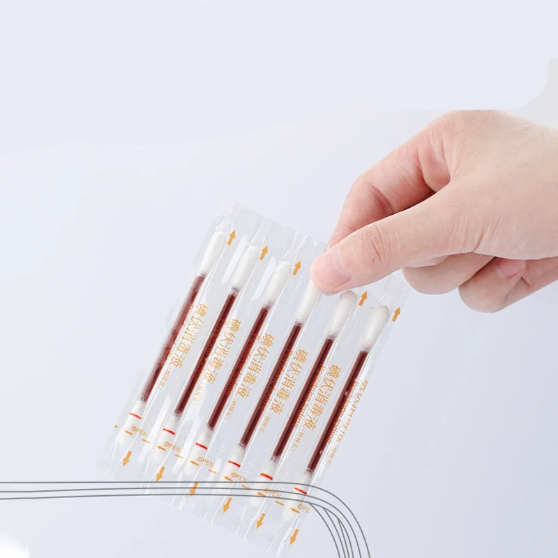 Simple Iodophor Alcohol Disinfects Cotton Swabs Iodine Tincture Disinfects Wounds Cleans Outdoor Survival First Aid Care Supply