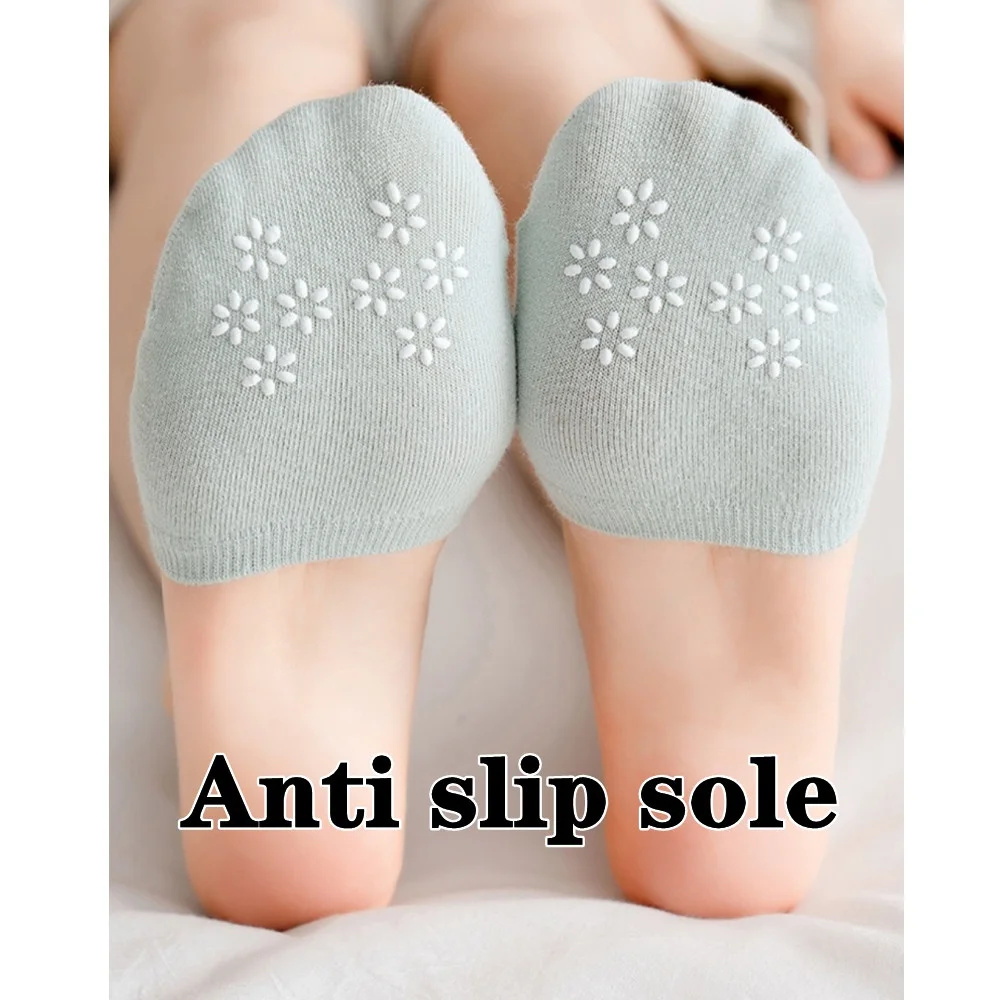 

High Heels Socks Insole Forefoot Pain-proof Thick Half Palm Pad Invisible Half Socks Boat Summer Solid Color Candy Cotton Socks