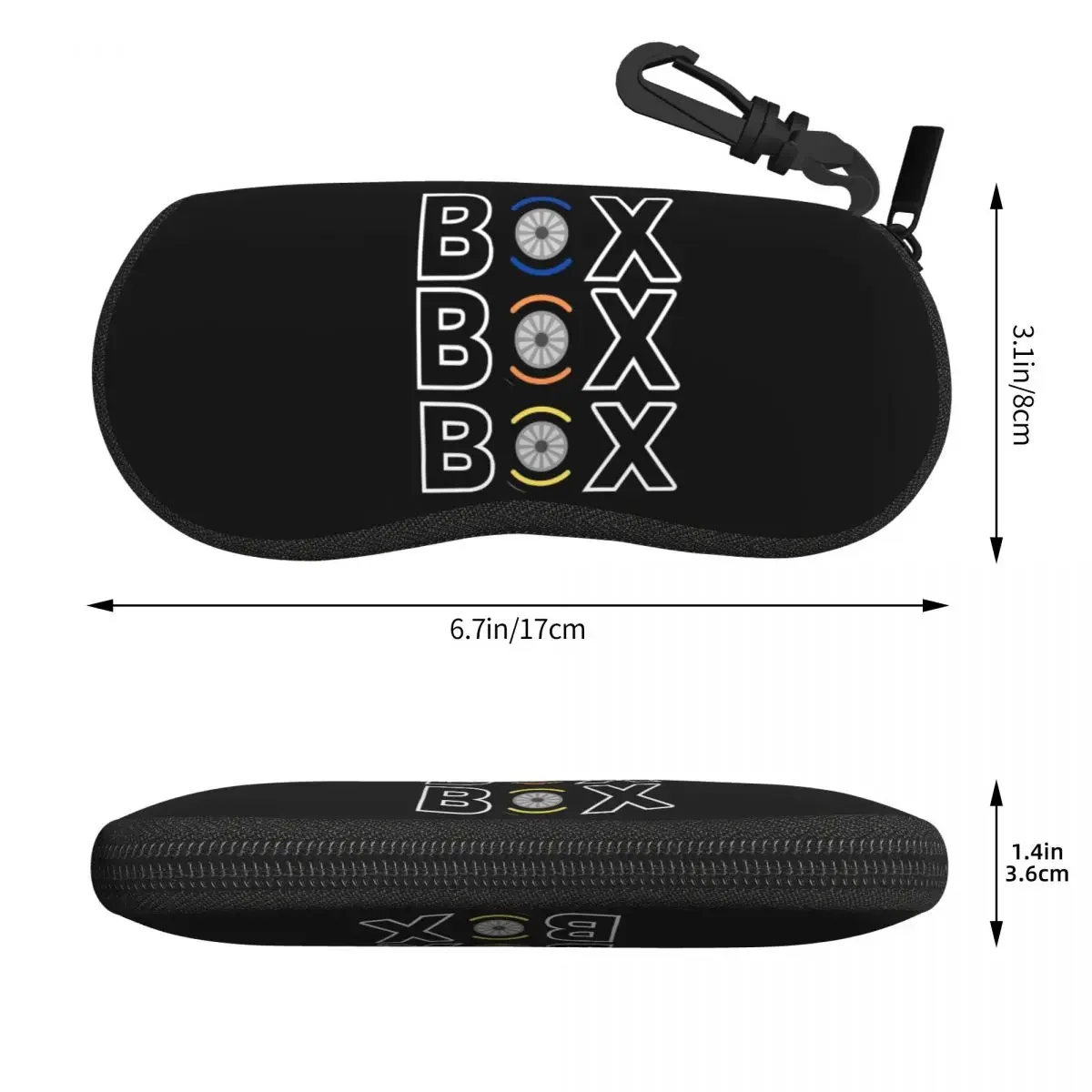 Box Box Box Racing Cars Tire Compound Design Shell Glasses Case Protector Sunglasses Box Women Men Soft Eyeglass Bag Pouch