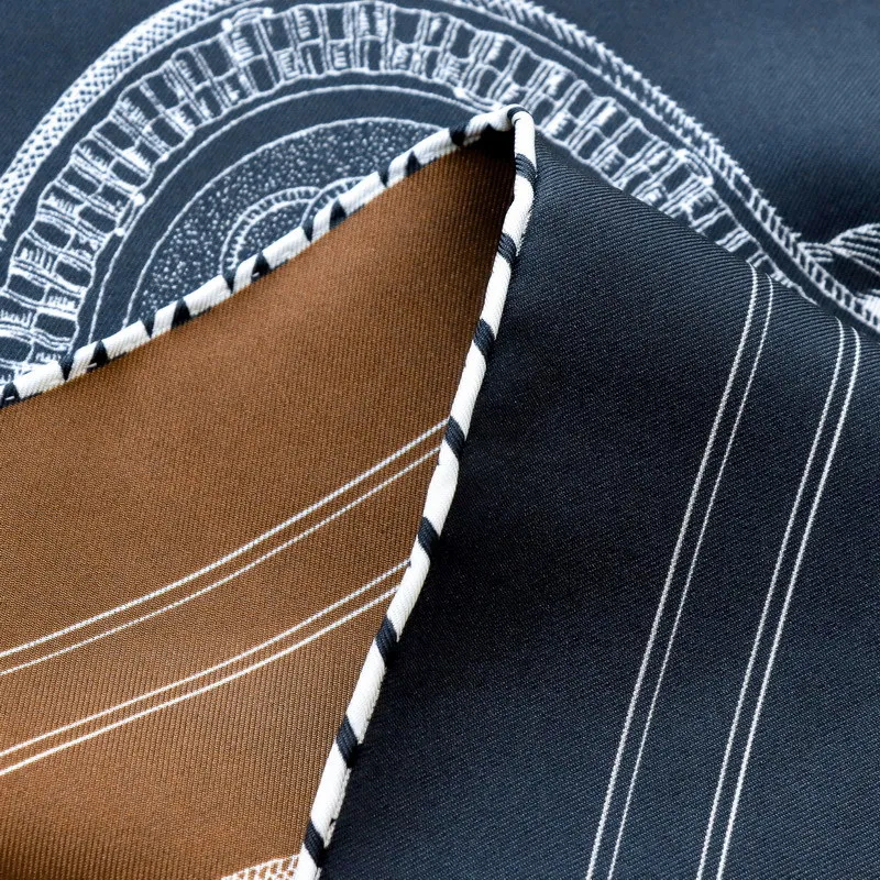 حك وشاح حريري النساء 90 سنتيمتر ساحة عصابات الفاخرة المصممين الرقبة والأوشحة شالات منديل 35 "x 35" الأم هدية AB طباعة