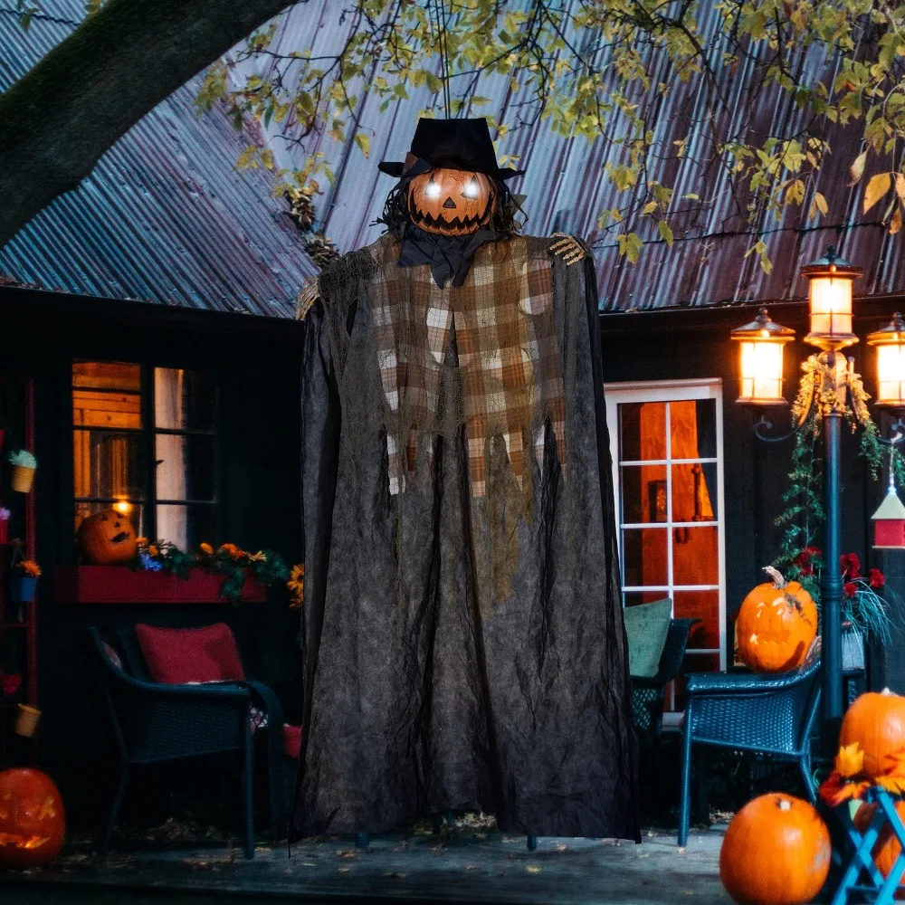 

Pumpkin Ghost Outdoor Hanging Halloween Decoration for Party 23.6 L x 5.9 W x 72 H