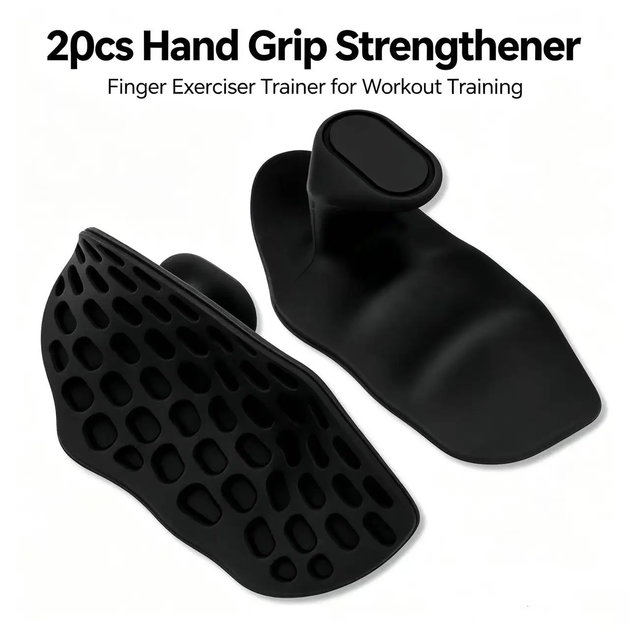 2Pcs Silicone Fitness Palm Protector, Anti-Slip Lifting Hand Grips, Anti-Callus Pad for Dumbbell Kettlebell Workout Training