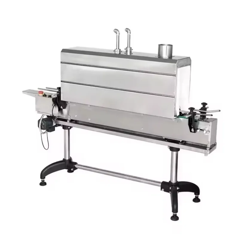 Auto Plastic Glass Bottle Steam Shrinking Sealing Machine Wine Beverage Bottles Heat Tunnel Shrink Film Wrapping Machinery