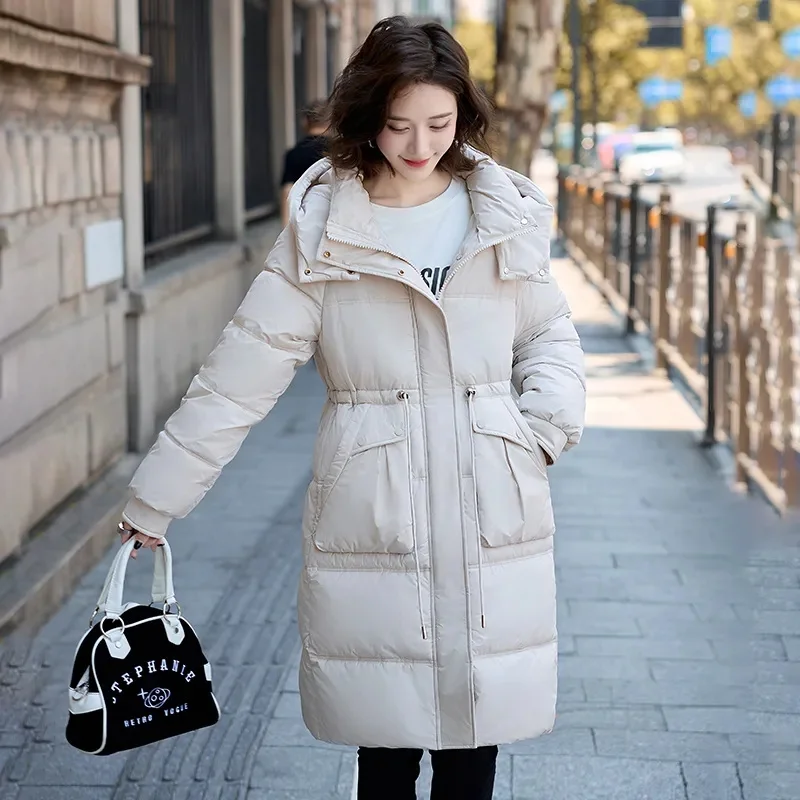 New Down Cotton Jacket Women Hooded Parkas Winter Padded Coat Thick Warm Loose Puffer Female Snow Outwear Clothes