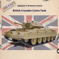 Coolbank 1/16 Scale British Crusader Tank Remote Control Military Model Toy With Sound Light Smoke Features Rc Tank Toy Gift
