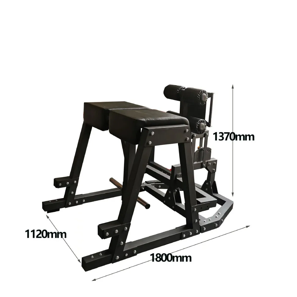 

Adjustable Metal Roman Chair Reverse Hyperextension Glute Ham Developer Trainer for Body Building with Leg Lifts and Leg Curlspr