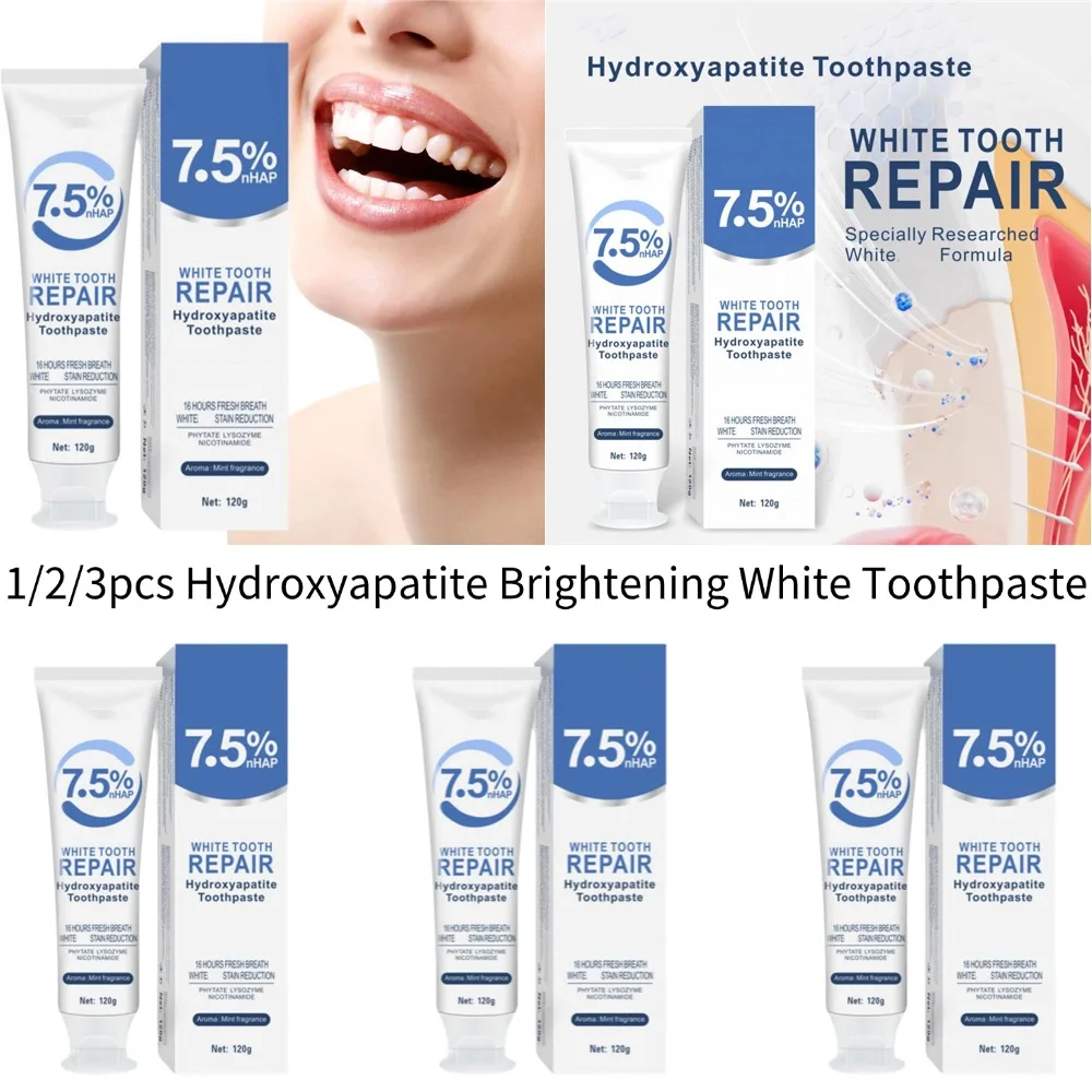 1/2/3pcs Hydroxyapatite Toothpaste for Advanced Enamel Protection Tooth Strengthening Fresh Breath Deep Cleaning Care Toothpaste