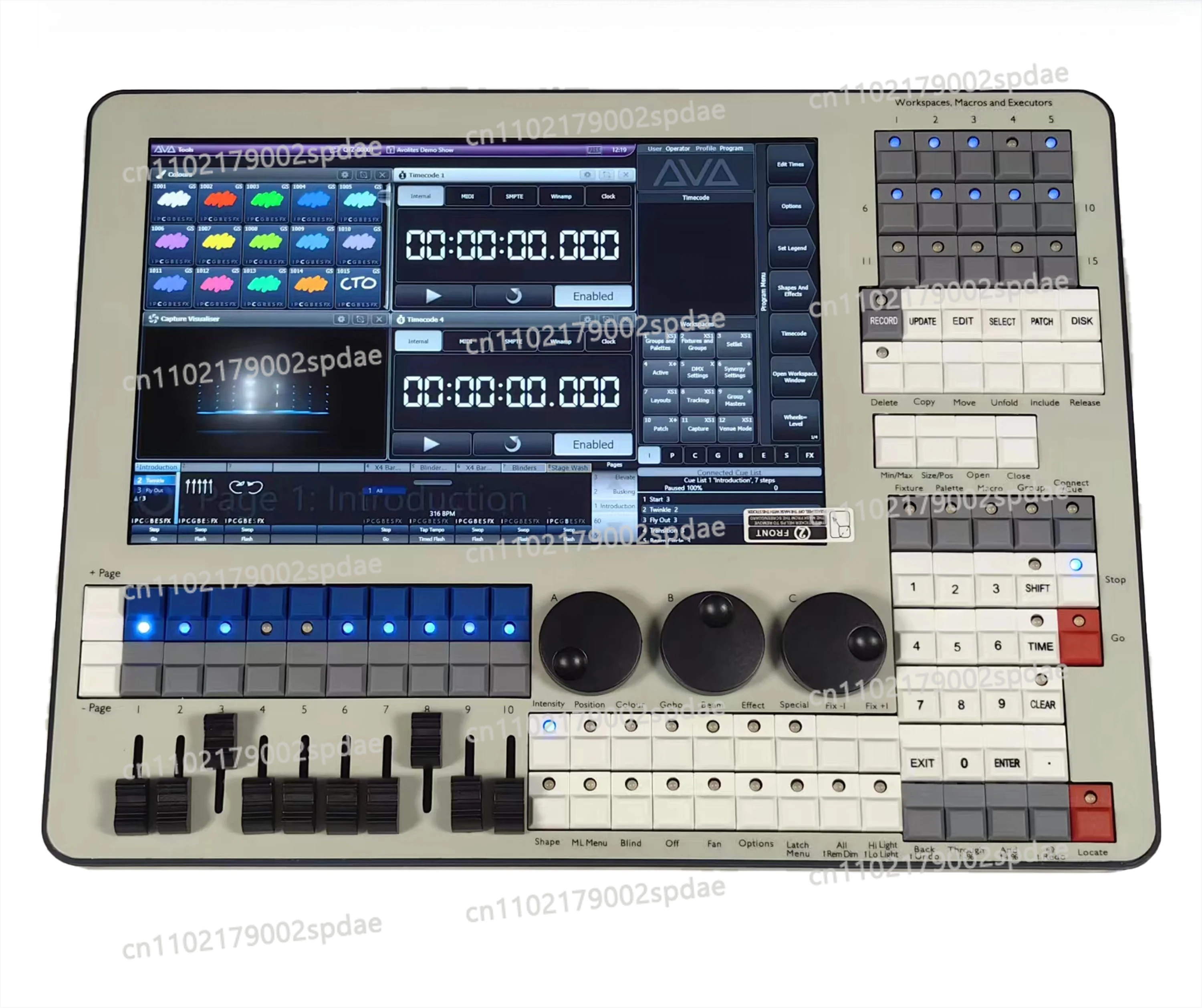 V18 Mini Quartz Mobile , Stage Lighting Controller, Built in Battery, Touch Screen, Wi Fi Connection, Professional,