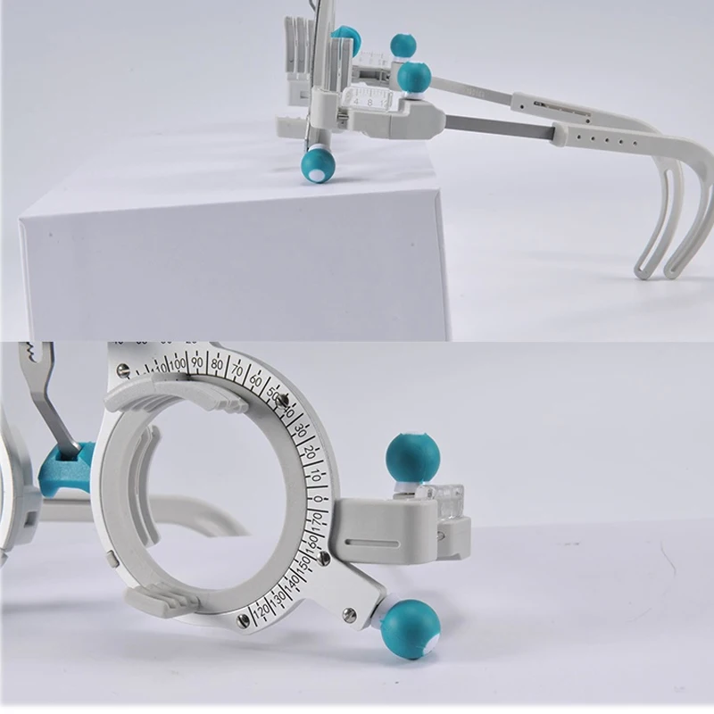 Professional optical trial frame with adjustable interpupillary distance nose pads