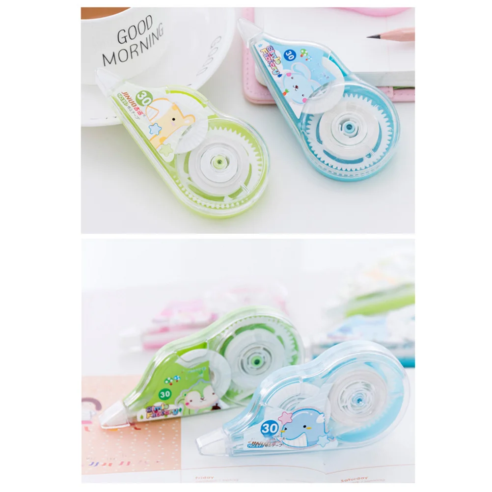 4 قطعة شريط تصحيح 7.4X3.5 سنتيمتر قسط السلس إعادة الكتابة للمدرسة مكتب المنزل استخدام لاصق على الوجهين النقاط عصا #3