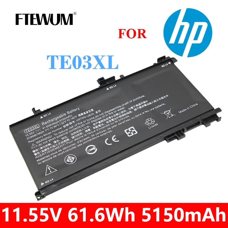 11.55V 5150mAh 61.6Wh TE03XL Laptop Battery For HP OMEN 15-bc011TX 15-bc012TX 15-bc013TX 15-AX015TX AX017TX TPN-Q173 HSTNN-UB7A