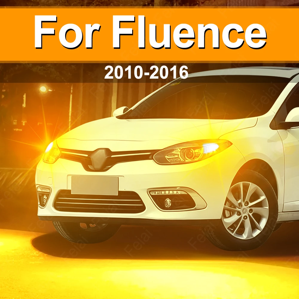 For Renault Fluence Turn Signal LED Light Car Indicator Bulb Amber Blinker Lamp Fluence Accessories 2010 2011 2012 20132014-2016
