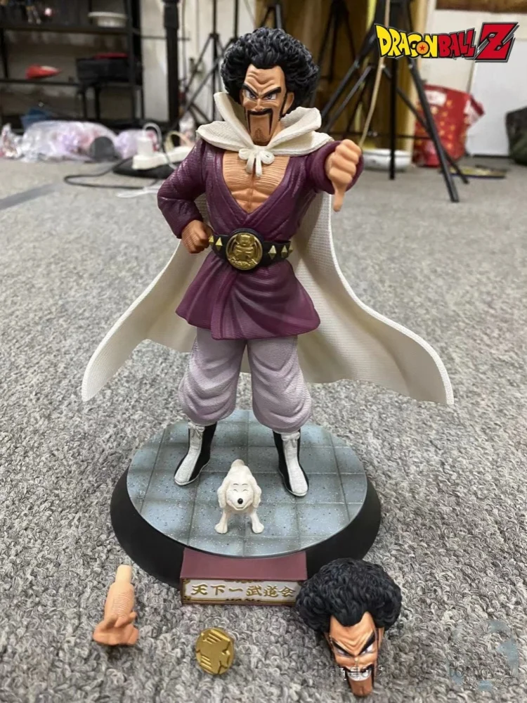 23cm Anime Figures Dragon Ball Z Figure Mr Satan Tenkaichi Budokai Hercule Figurine Dbz Ox King Statue Model Doll Toys Gift