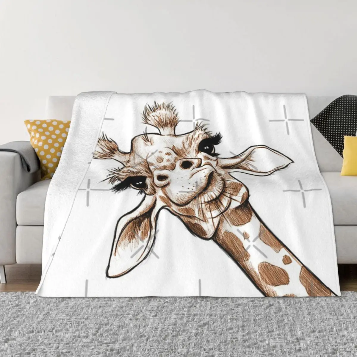 

Sketch Giraffe Art 1 Anime Blanket Throw Blanket Custom Blanket Personalized Throw Blanket