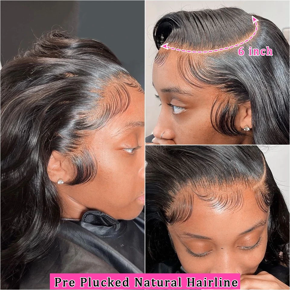 Perruque Lace Front Wig Body Wave Brésilienne Naturelle, Cheveux Humains, 13x4, 13x6, Transparent HD