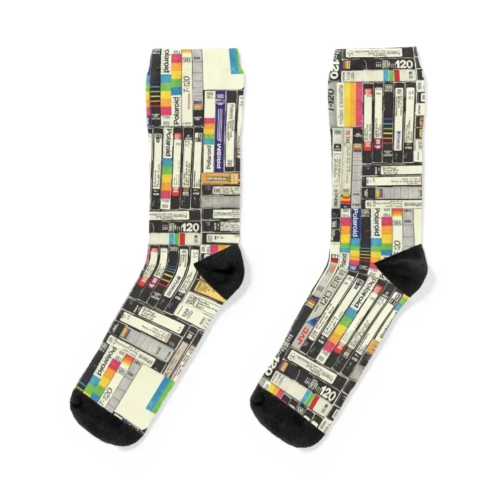 

Retro VHS Tapes - Movies from the 80's Socks funny gifts men cotton high quality Thermal man winter shoes Socks Men Women's