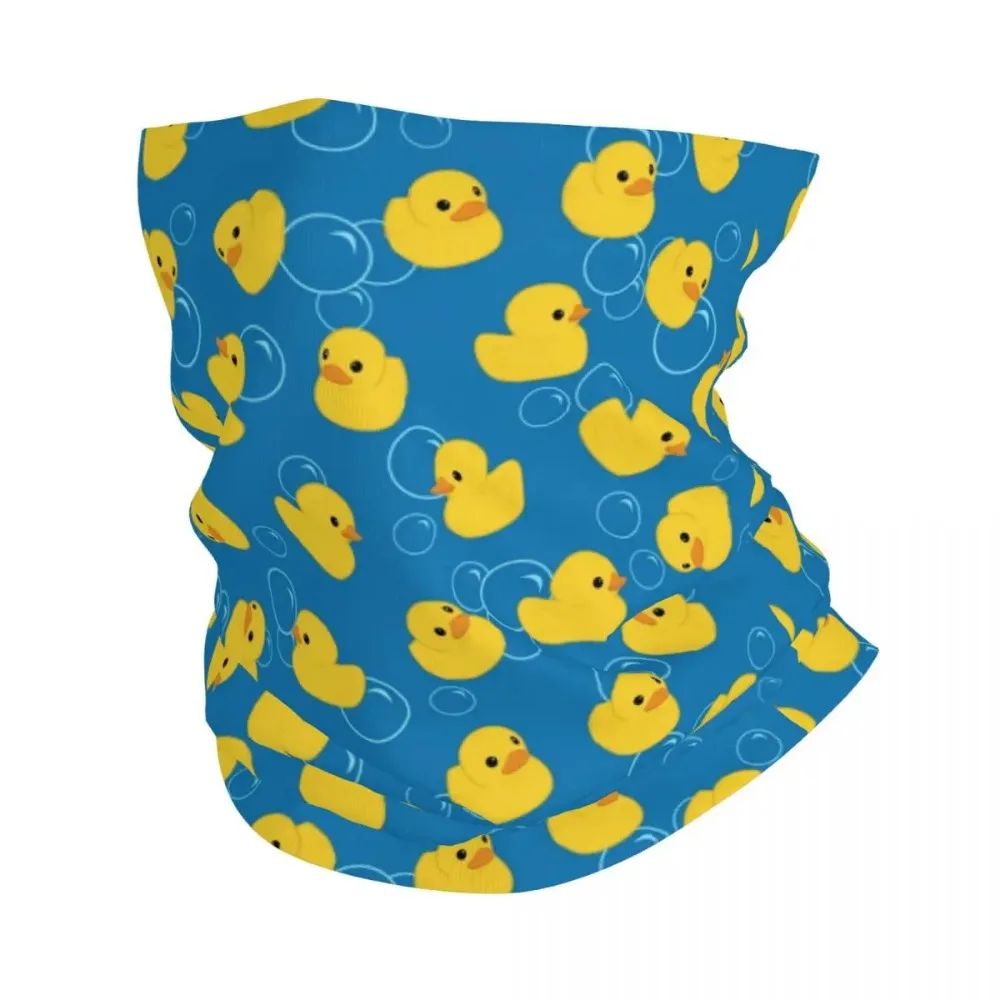 Yellow Classic Rubber Duck Gothic Neck Gaiter Men Women UV Face Shield Winter Bandana Scarf for Hiking