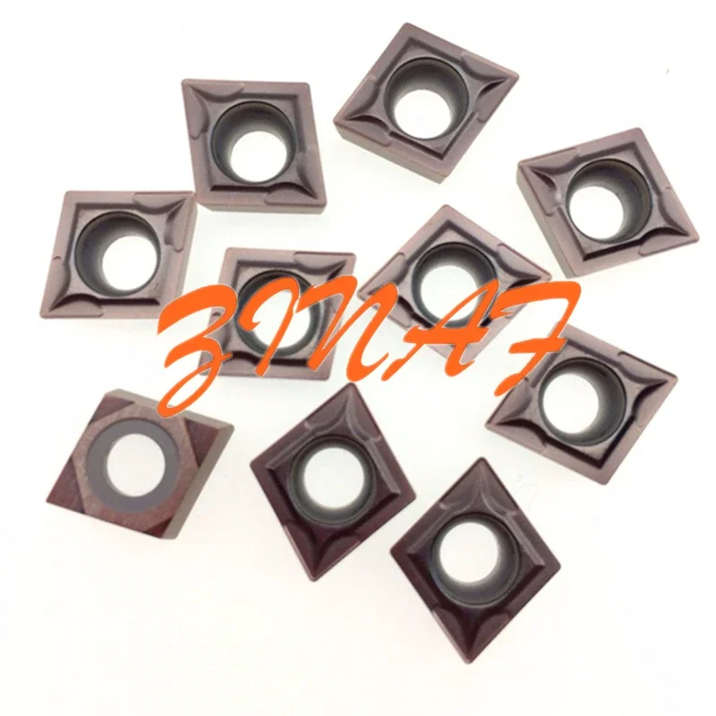 

10 шт. CCMT060204 CCMT09T302 твердосплавная вставка для внешнего токарного инструмента токарный станок по металлу CCMT120404 токарная вставка с ЧПУ режущий инструмент