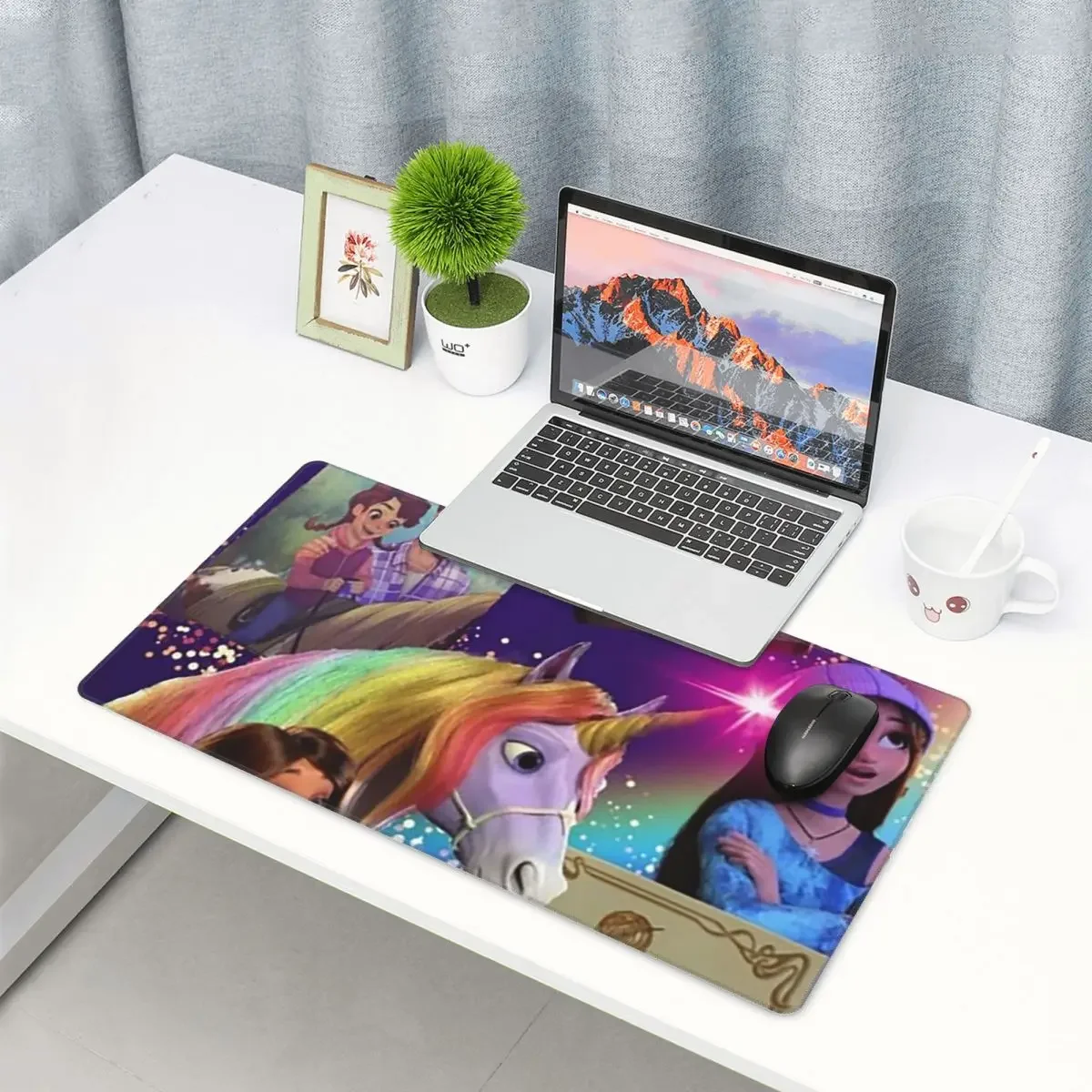 Large Mouse Pad Unicorn Academy Animation Girls Gamer PC Laptop Mats Keyboard Carpet Computer Gaming Office Accessories Desk Mat