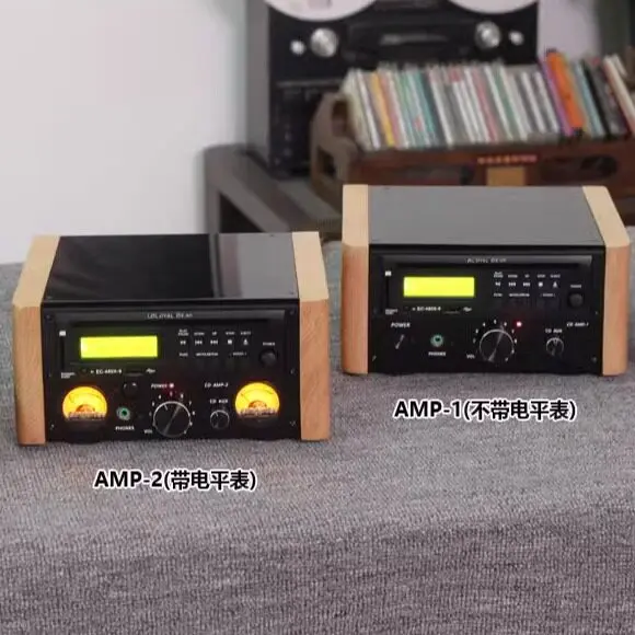 CD Player with Power Amplifier Mini HIFI Stereo Combo Audio Amp