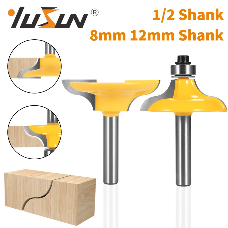 YUSUN 2PCS 8MM 12MM 12.7MM Shank Stile&Rail Set-Classical Bit Router Bit Woodworking Milling Cutter For Wood Bit Face Mill End