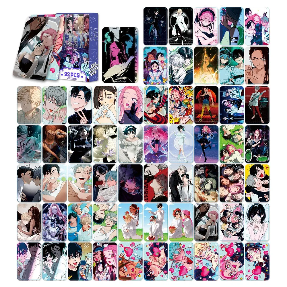 92Pcs Anime Alien Stageing Peripheral Double Sided High-definition Printing Lomo Cards Fans Collectibles Gifts Mizi Sua Stickers