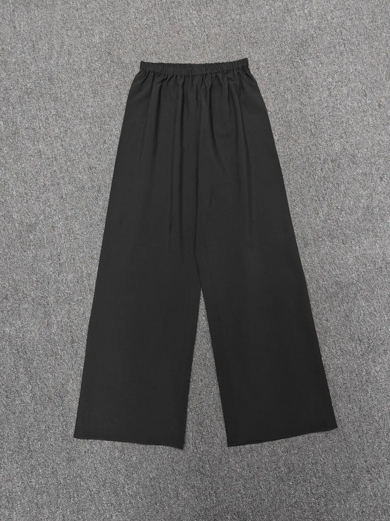 Jenny&Dave New In Elastic Waist High Waist Loose Straight Leg Pants 2024 Spring Summer Minimalist Casual Pants Women's