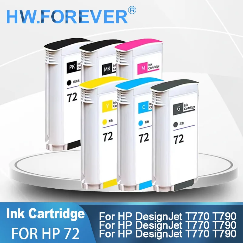 

72 72B 72XL Compatible Ink Cartridge For HP Designjet T770 T790 T1120 T1200 T620 T610 T1300 T1100 Printer Ink Cartridge