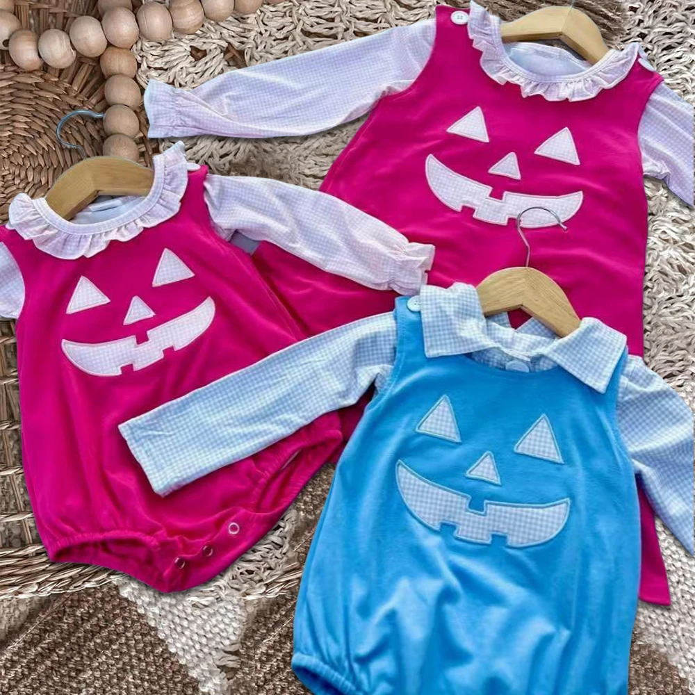 

Z0814-001 Wholesale New Arrival baby girls clothes Halloween Sibling matching dress and romper Autumn Boutique girls dresses