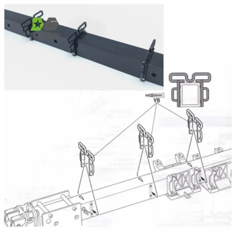 1 Set Simulazione Linea di Metallo di Carta per 1/14 Tamiya RC Camion Auto Wrecker per VOLVO FH16 750 Parti fai da te rc accessori