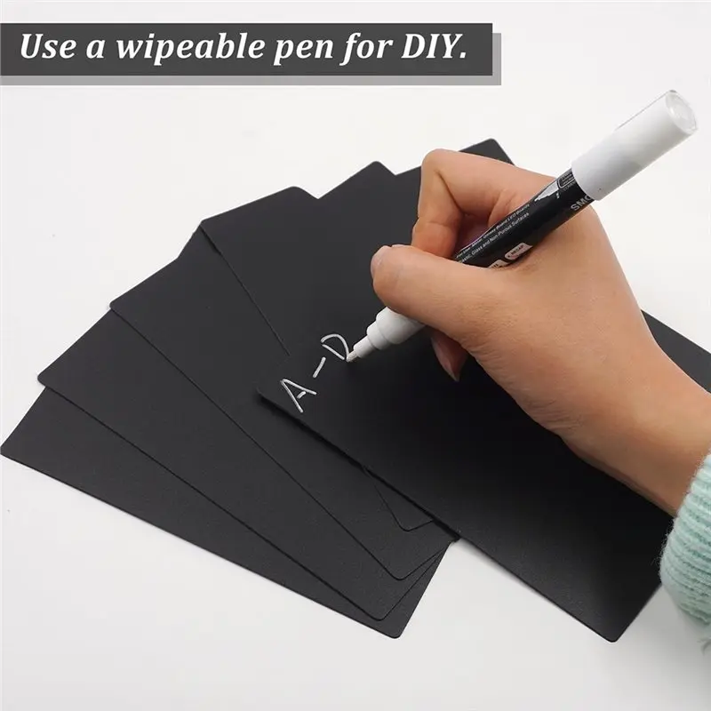 Promotion Blank Index Tab Included-For Media Storage Organizer-20PCS CD/DVD Dividers In 5 X 5.5 Inch Black PP Material