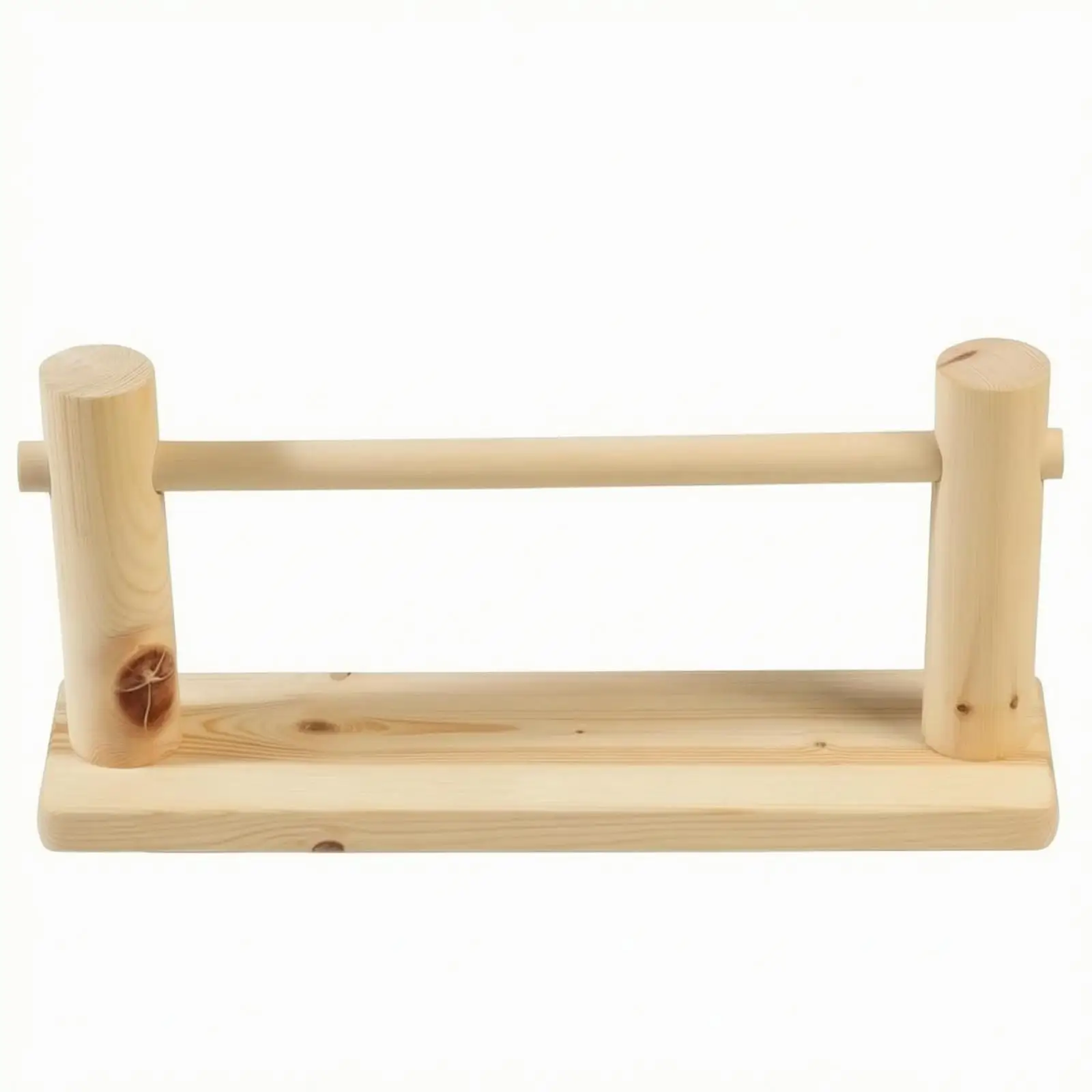 Solid Wood Paper Roll Holder for Art Studio Desk Rack with Smooth Rotating Rod for Paper Dispensing