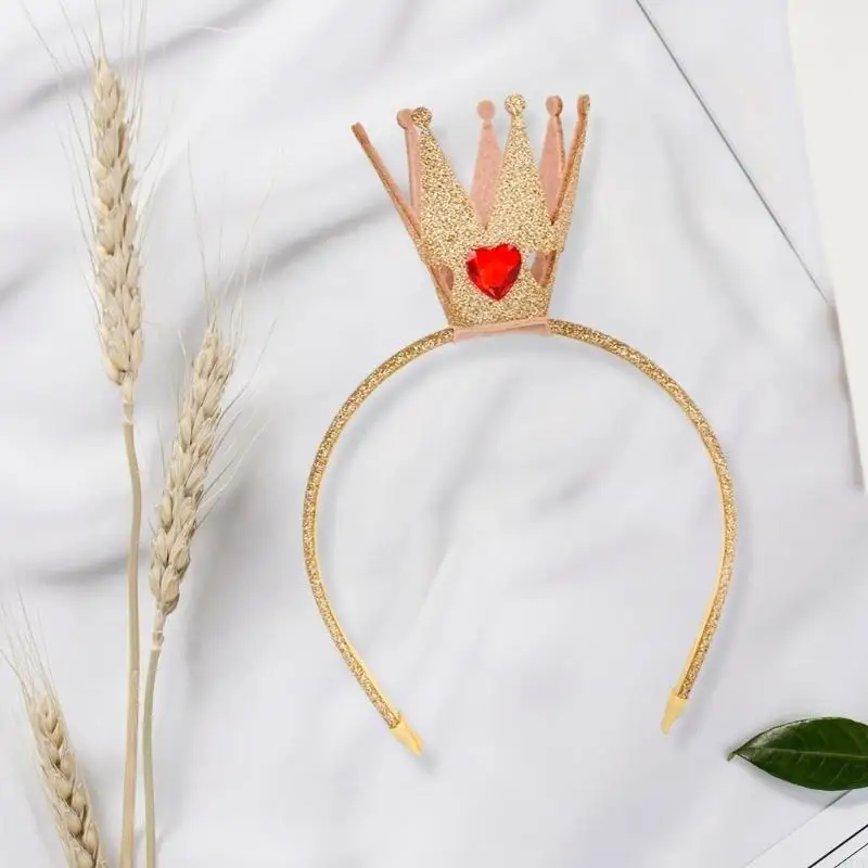 

N7YF Glittering Crown Headband for Birthday Party with Rhinestones Tiaras Hairhoop for Women Girl Special Occasion Headpiece