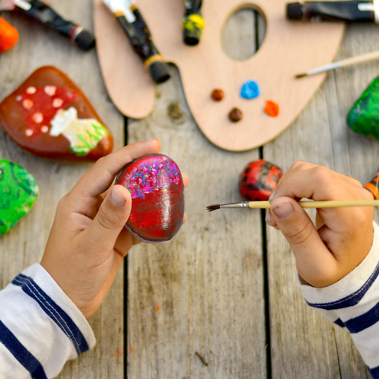 

8pcs Smooth Stones Ideal for Crafts Children Drawing Projects Painting Rocks And Stones Decorative River Rocks DIY