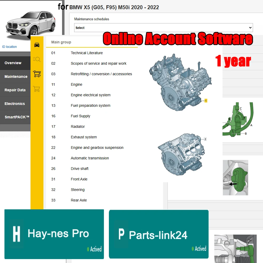 

Online Account Hay-nes Pro Parts-link24 1 Year Workshop Repair Software Easy Install Work Stable Support Mobile Login