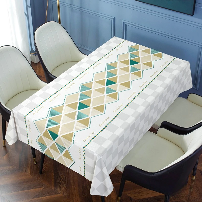 European coffee table tablecloth, fresh and modern simple waterproof, oil-proof and anti-scalding leave-in dining table cloth