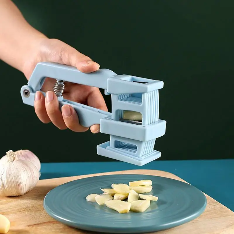 Garlic Press Slicer 2 In 1 Aluminium Garlic & Ginger Mincer And Slicer With Slicing And Grinding Durable Slicer Kitchen Tools