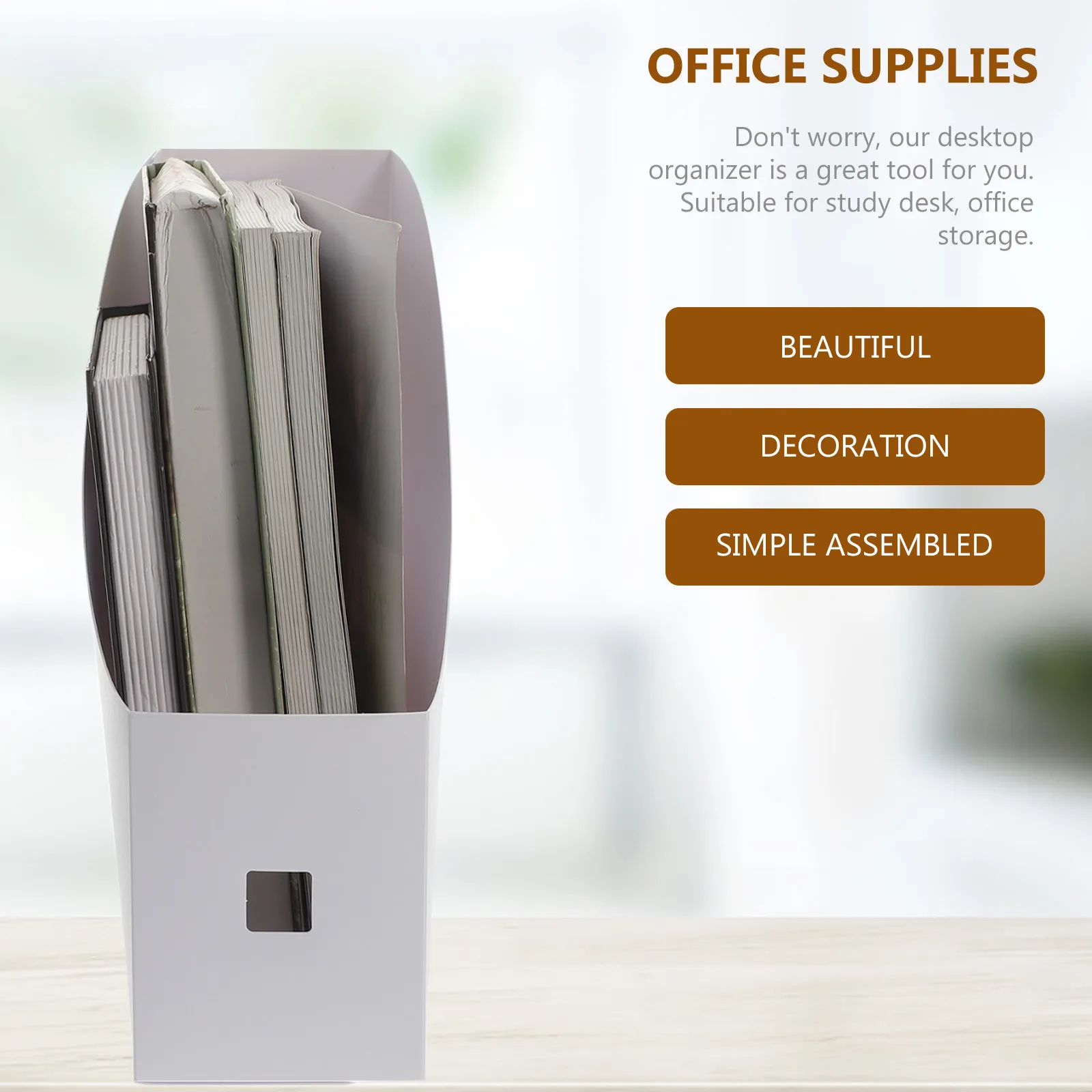 

Набор из 2 креативных настольных подставок для документов: органайзер для журналов, файлов, книг, газет, офисных и школьных принадлежностей